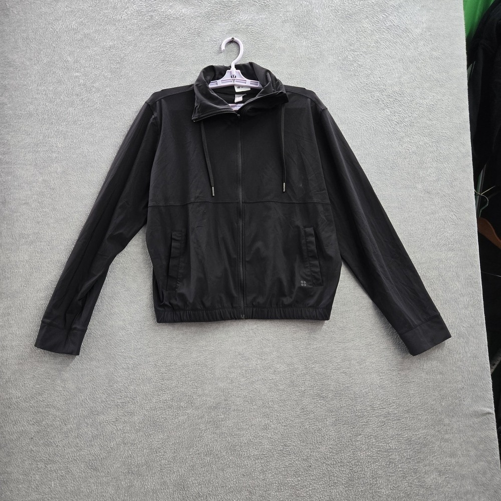 Sweaty Betty Women Jacket S Black Explorer Zip Lightweight Long Sleeve